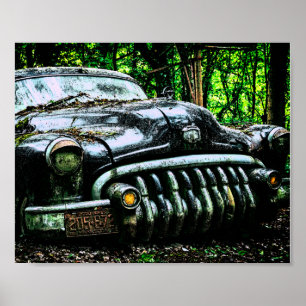 Klassisk bilsgraveyard  Buick Roadmaster Poster