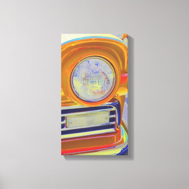 Klassisk bilstrålkastare canvastryck (Framsida)