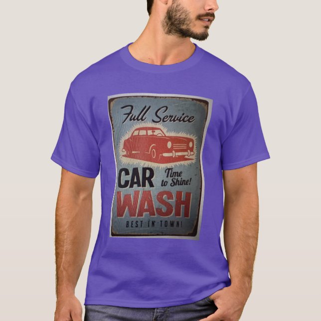 Klassisk bilTvätta T Shirt (Framsida)