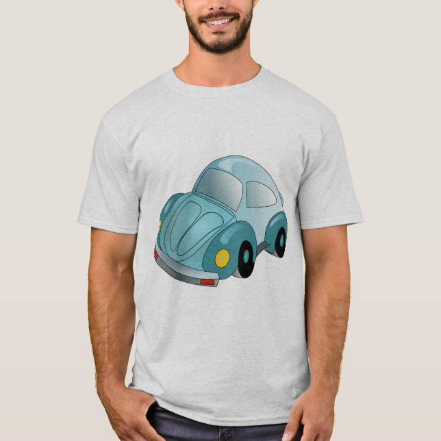 Klassisk blå Beetle-tröja. T Shirt (Framsida)