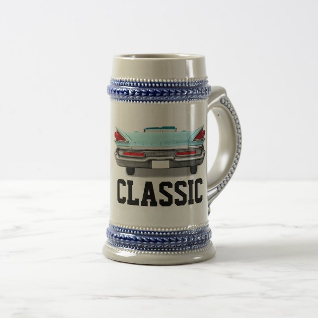 KLASSISK BLÅ BIL FÖDELSEDAG FÖR HONOM ÖLKRUS SEJDEL (Framsida höger)