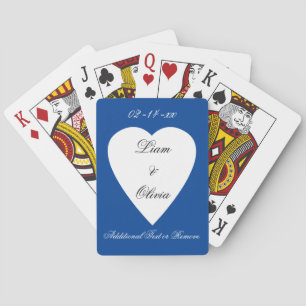 Klassisk Blå Bröllopskjol Casinokort