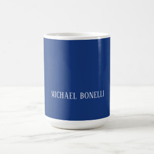 Klassisk blå elegant serif-teckensnitt minimalism kaffemugg
