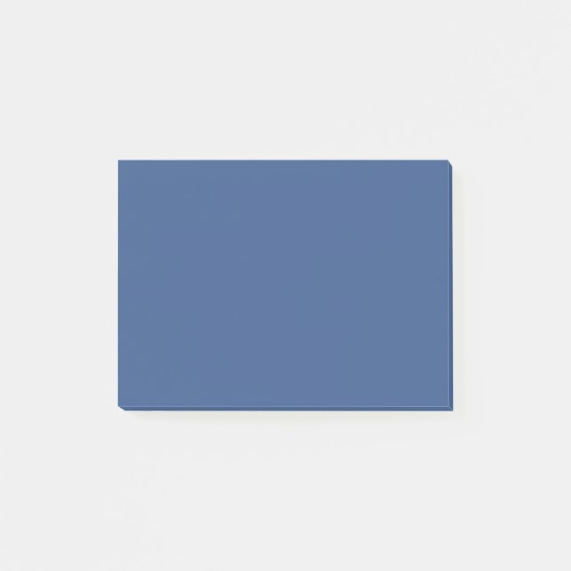 Klassisk blå enfärgad färg post-it block (Framsida)