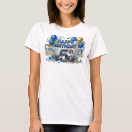 Klassisk Blå GRATTIS PÅ FÖDELSEDAGEN 5-ÅR Grafik T Shirt