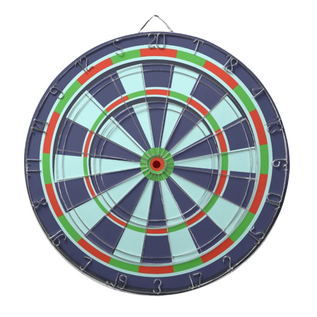 Klassisk Blå Grön Röd  Darttavla (Framsidan)