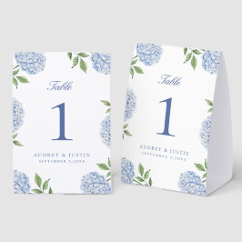 Klassisk Blå Hortensia Blomma Bord Nummer