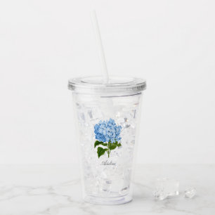 Klassisk blå hortensiablomma med namn take away mugg