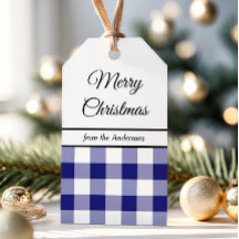Klassisk Blå Karo God Jul