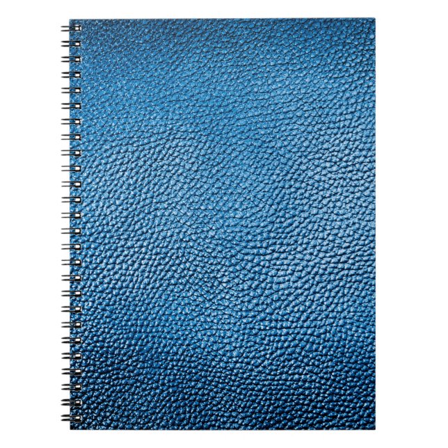 Klassisk blå läderbakgrund struktur closeup.bl anteckningsbok (Framsidan)