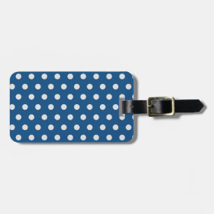 Klassisk blå Pantone Polka-punkt Bagagebricka