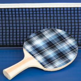 Klassisk blå Play Mönster - Trendig Tartan Design Pingisracket