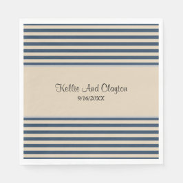 Klassisk blå Rand-blöjor Pappersservett