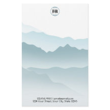 Klassisk blå rullande bergs bakgrund