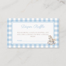 Klassisk blå rutig gunghäst blöjtävling