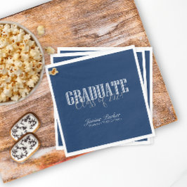 Klassisk blå Studentfest i modern klass År Pappersservett