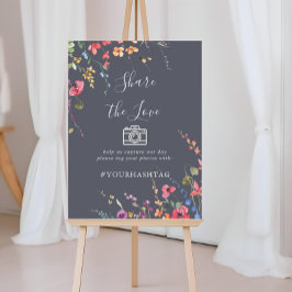 Klassisk blå Vild  Kärlek Hashtag Poster