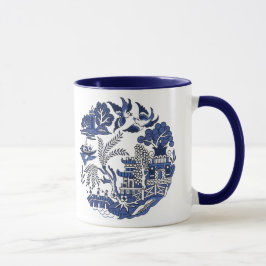 Klassisk blå Willow-China, design Mugg
