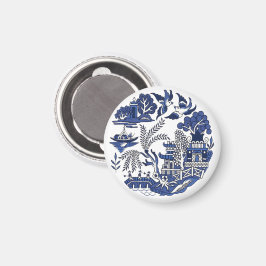 Klassisk blå Willow Design Magnet