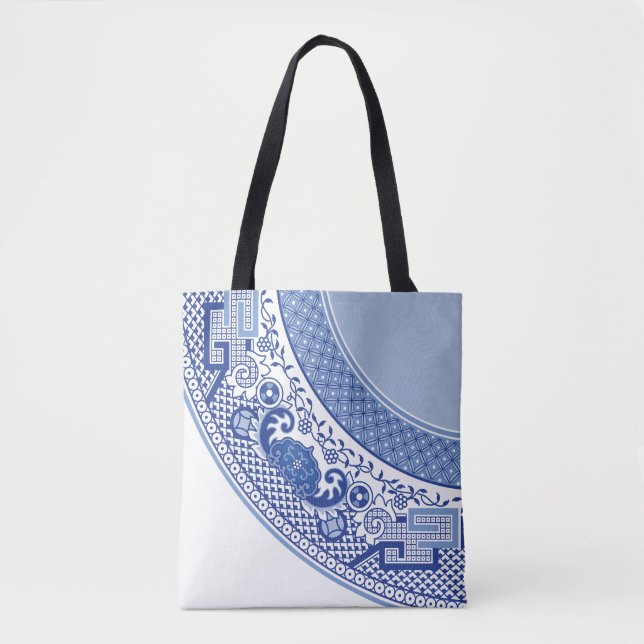 Klassisk blå Willow Tote Bag Tygkasse (Framsida)