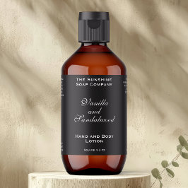 Klassisk Black Cosmetics Flaska-etikett Fraktsedel
