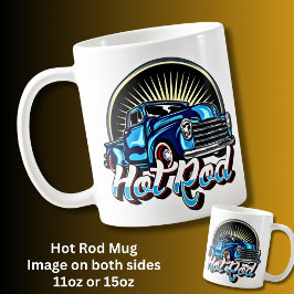 Klassisk blåmussla i Hot rod Kaffemugg
