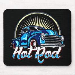 Klassisk blåmussla i Hot rod Musmatta