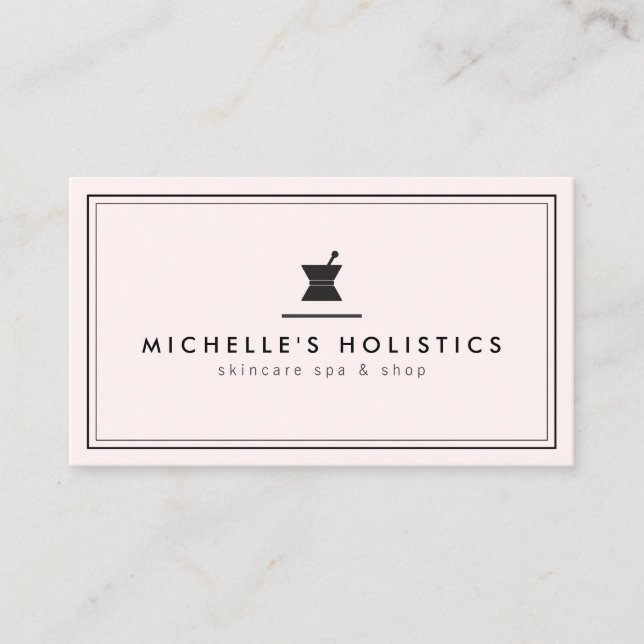 Klassisk Blek av hypoteksläkemedel Rosa Visitkort (Framsida)