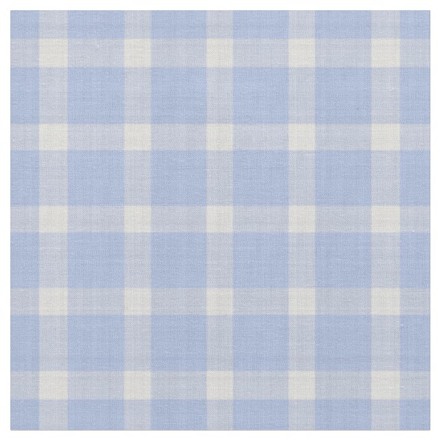 Klassisk blek pudderblå stor gingham tyg (Närbild)