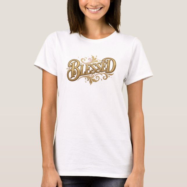 Klassisk BLESSAD 2D konstnärlig komposition T Shirt (Framsida)