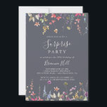 Klassisk Blommigt för blå Vild - Party Inbjudningar<br><div class="desc">Denna klassiska inbjudan till blommigt för blå vild är perfekt för en julfödelsedag,  pension eller något överraskande party. Utformningen har en gult,  lila,  vita blommor med vild i ro och grönt med vattenfärg.</div>