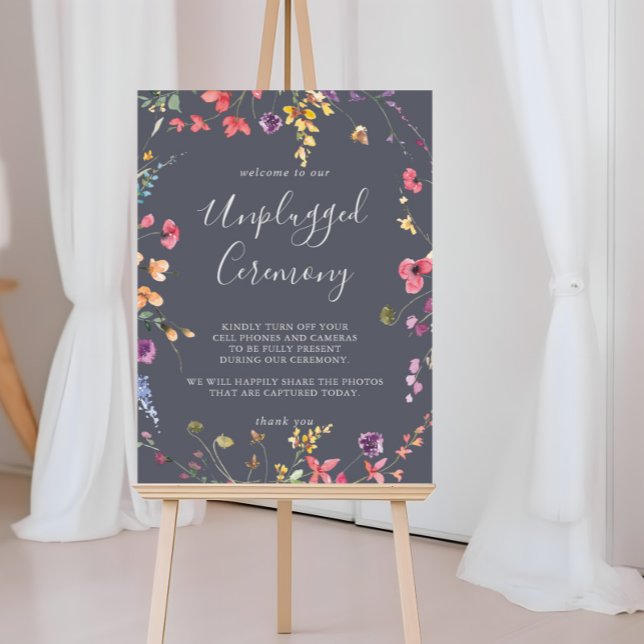 Klassisk Blommigt med blå Vild, ej ansluten keremo Poster (Skapare uppladdad)