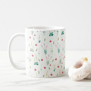 Klassisk Blommigt Mönster Vår Kaffemugg