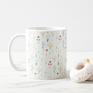 Klassisk Blommigt Mönster Vår Kaffemugg