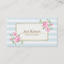 Klassisk Blommigt Rand Ro Visitkort