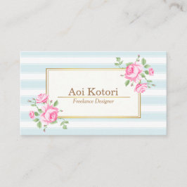 Klassisk Blommigt Rand Ro Visitkort