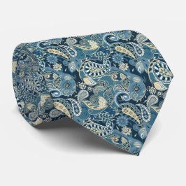 Klassisk Blommigt Slate Blue Paisley Slips