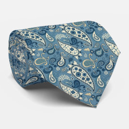 Klassisk Blommigt Slate Blue Paisley Slips