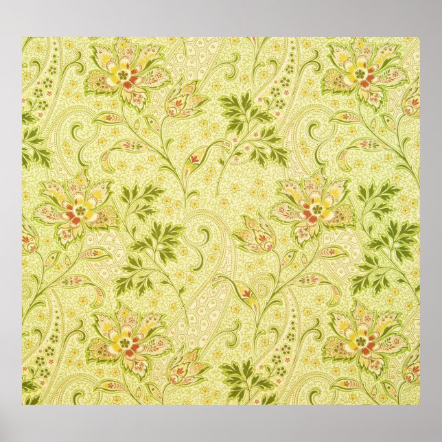 Klassisk Blommigt Tapet: Gammal lektion Poster (Framsidan)