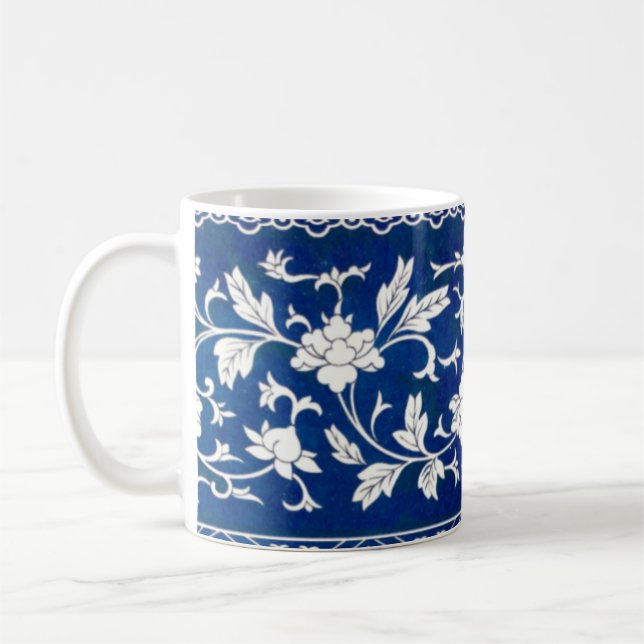 Klassisk Blommigt - utskrift av ornament Kaffemugg (Vänster)