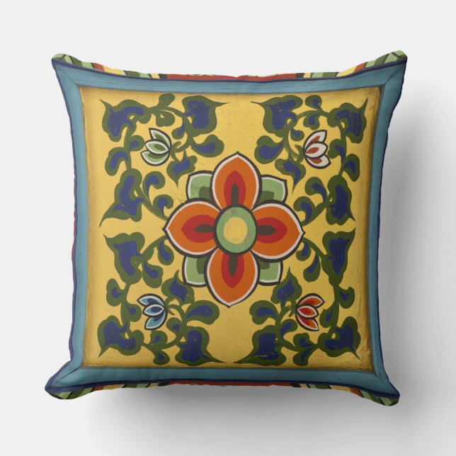 Klassisk blomorientalisk mural Cushions Kudde (Framsida)