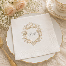 Klassisk blomsterkrans monogram bröllop