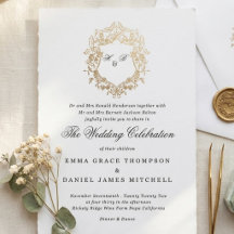 Klassisk blomsterkransmonogram bröllop