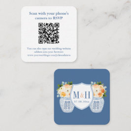 Klassisk blomstermaskin QR-Bröllop OSA Tilläggskort