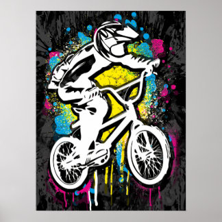 Klassisk BMX Bike - Bmx Freestyle Bmx Poster Skriv