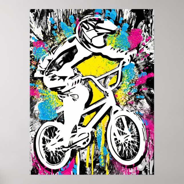 Klassisk BMX Bike - Bmx Freestyle Bmx Poster Skriv (Framsidan)