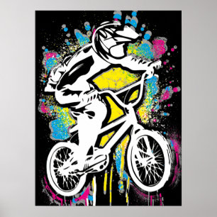 Klassisk BMX Bike - Bmx Freestyle Bmx Poster Skriv