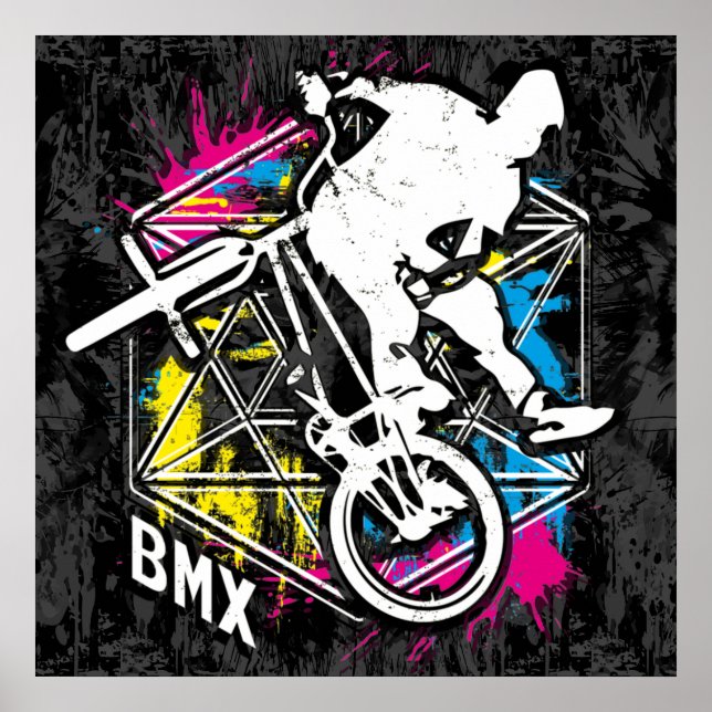 Klassisk BMX Bike - Bmx Freestyle Bmx Poster Skriv (Framsidan)