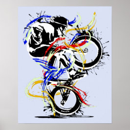 Klassisk BMX Flatland Colorful Poster