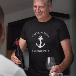 Klassisk Boat Anchor Captains Black T Shirt